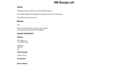 Desktop Screenshot of gbdesign.net